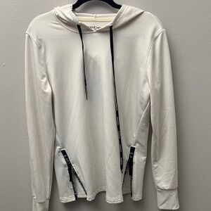 Bebe White sport hoodie with Black Details